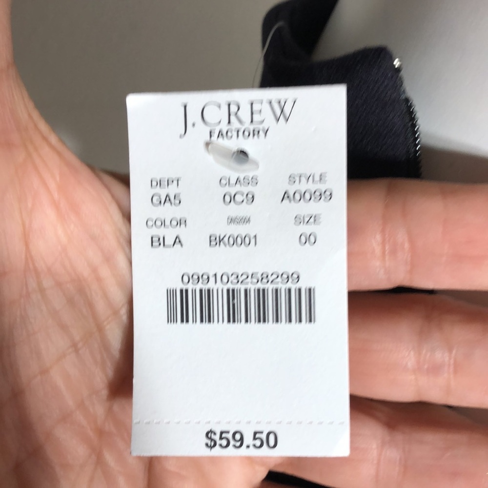 J. CREW Black Swingy‎ Stretch Ponte Knit Mini Skirt Sz 00 NWT - Picture 10 of 13